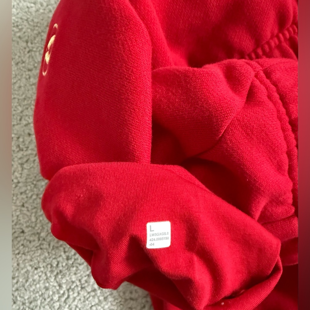 Lululemon Lunar New Year Scuba Mid-Rise Oversized Jogger size L dark red - Picture 7 of 7